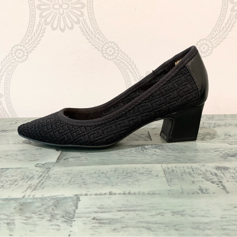 Adrienne Vittadini Faro Shoes Pumps Black Knit 6.5 - Picture 11 of 15